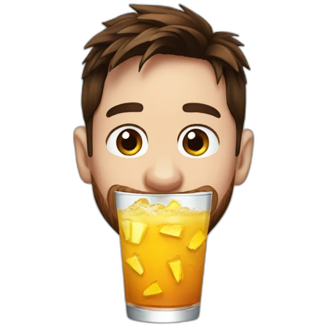 Messi drink emoji