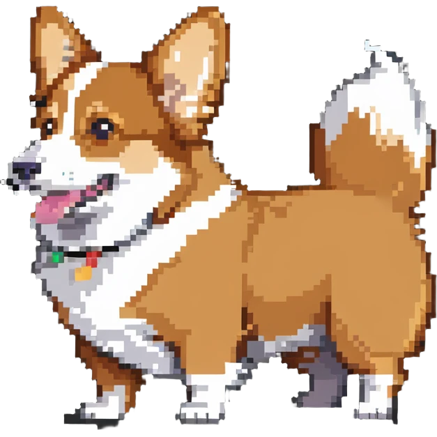 corgi showing his booty and farting emoji