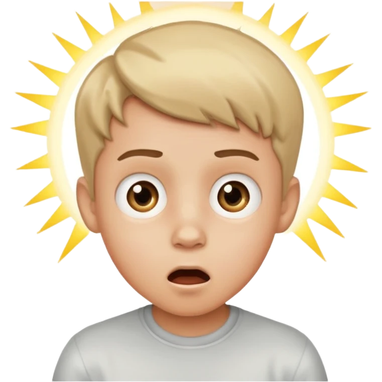 a boy with light skin, surprised expression emoji