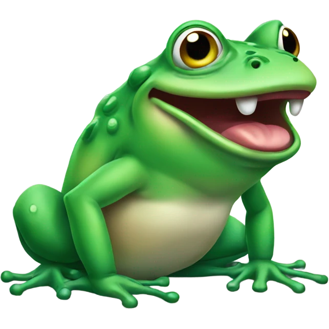 stupid drooling frog emoji