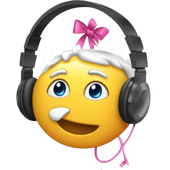 Headphones whit bows emoji