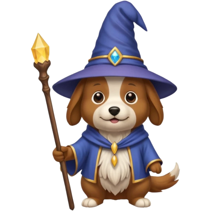 Dog wizard emoji