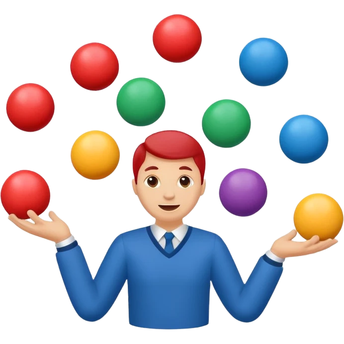 can some of the juggling balls faces (depicting customers and stakeholders) emoji