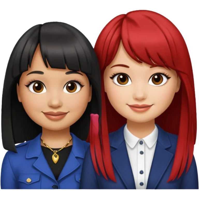 Raven-Symoné and Debby Ryan (straight bangs) emoji
