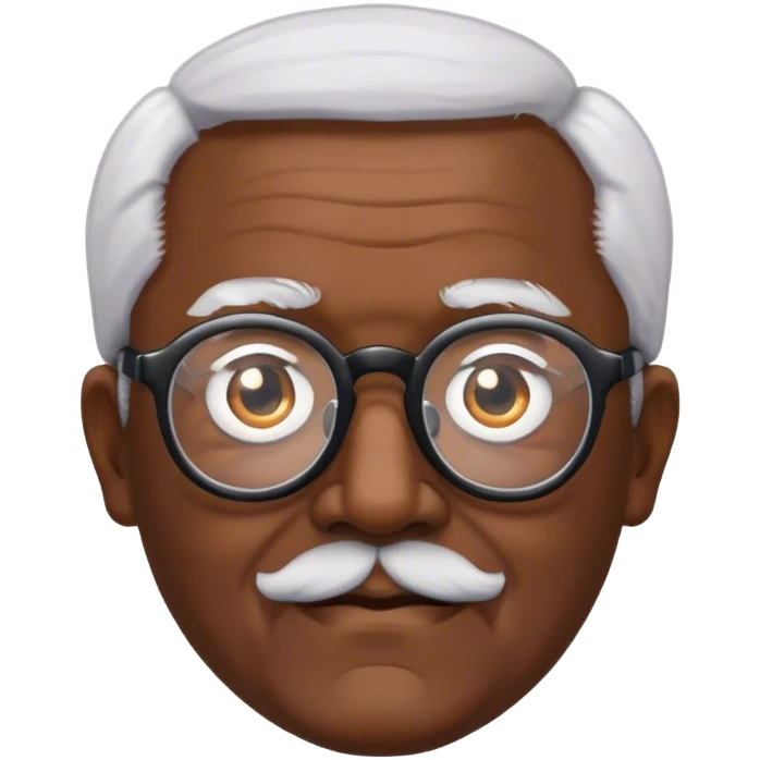 grand pa with black spects emoji