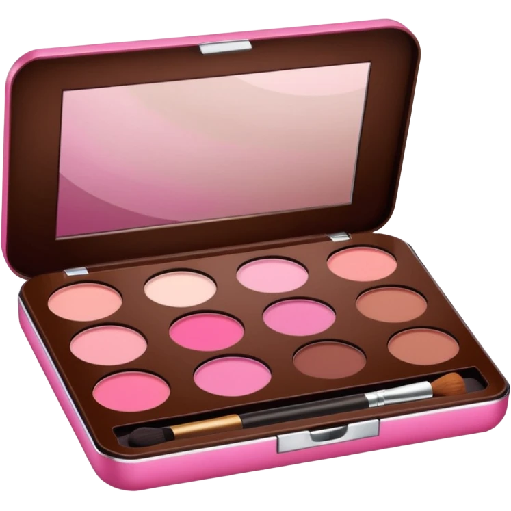 pink and brown makeup kit emoji