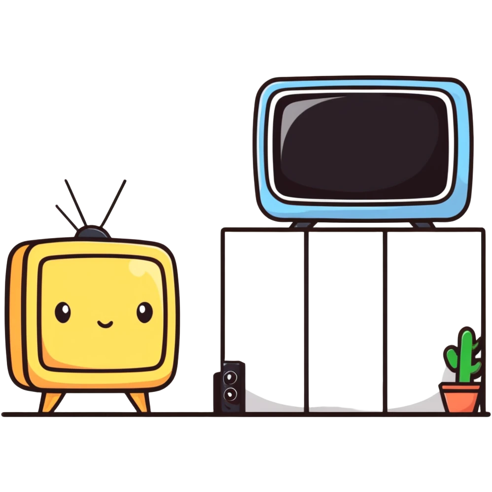 character watching TV emoji