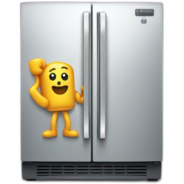 fridge with two strong arms emoji