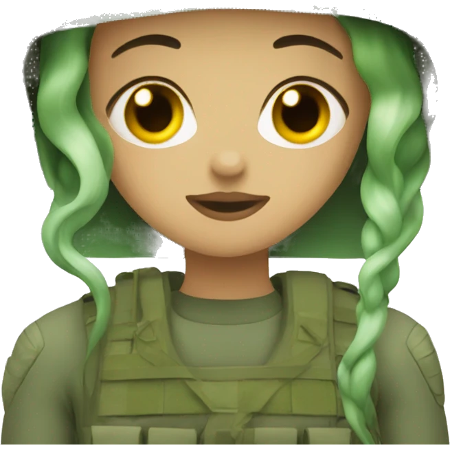 A mermaid in the army  emoji