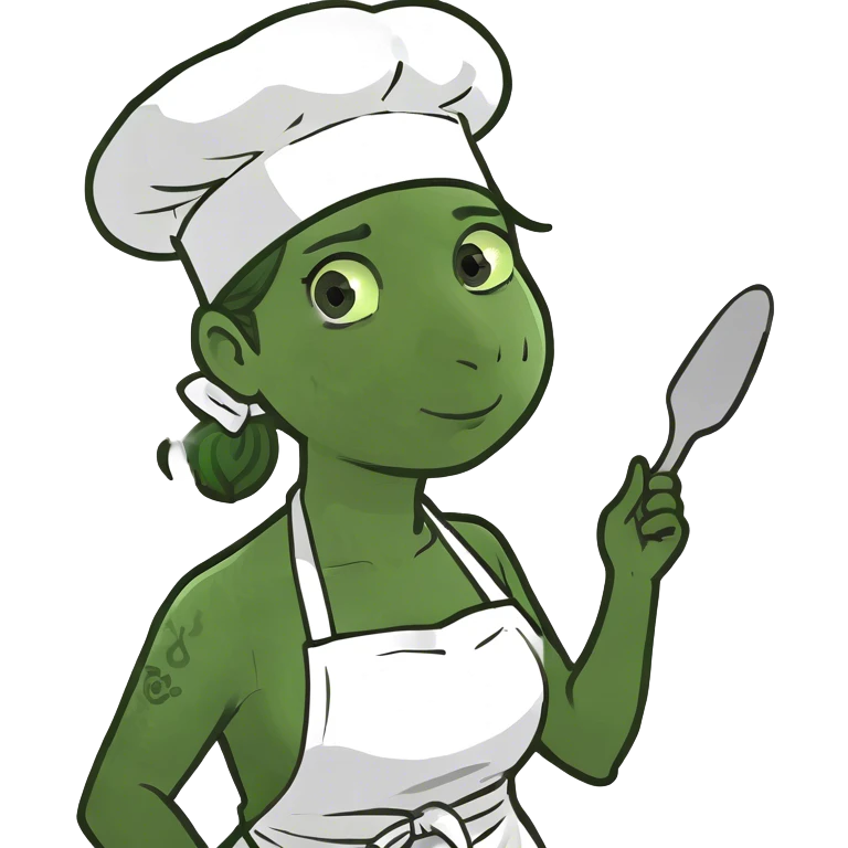 Girl cooking herself emoji