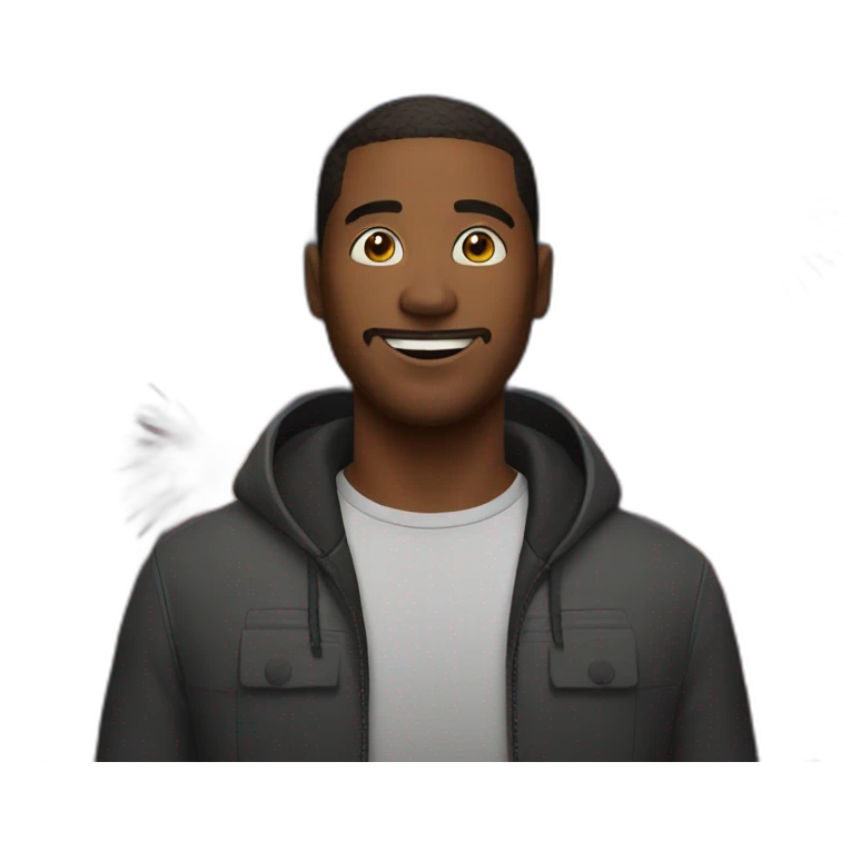 Guy with Fireworks in background emoji