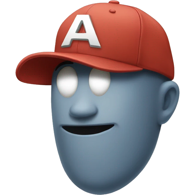 A cap spli in half emoji
