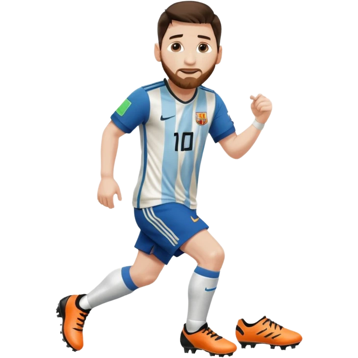 Messi arreglando  zapatos emoji