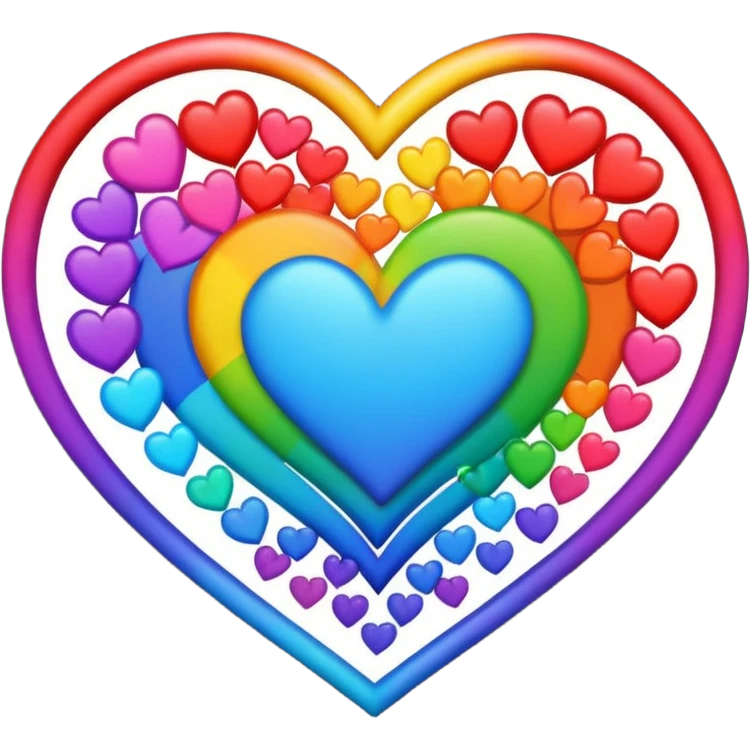 Rainbow love emoji