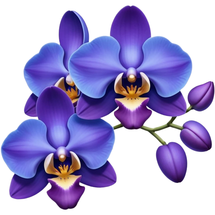 Blue orchids emoji