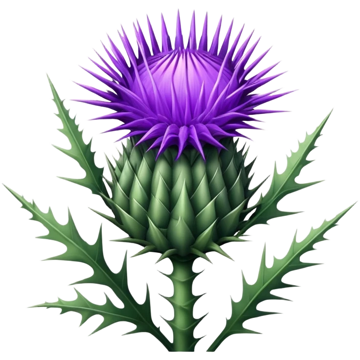 Thistle flower purple emoji