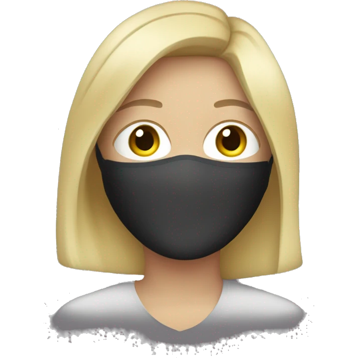 A blonde woman with a face mask on emoji