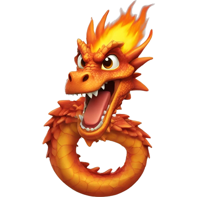 tete de dragon qu crache du feu  emoji