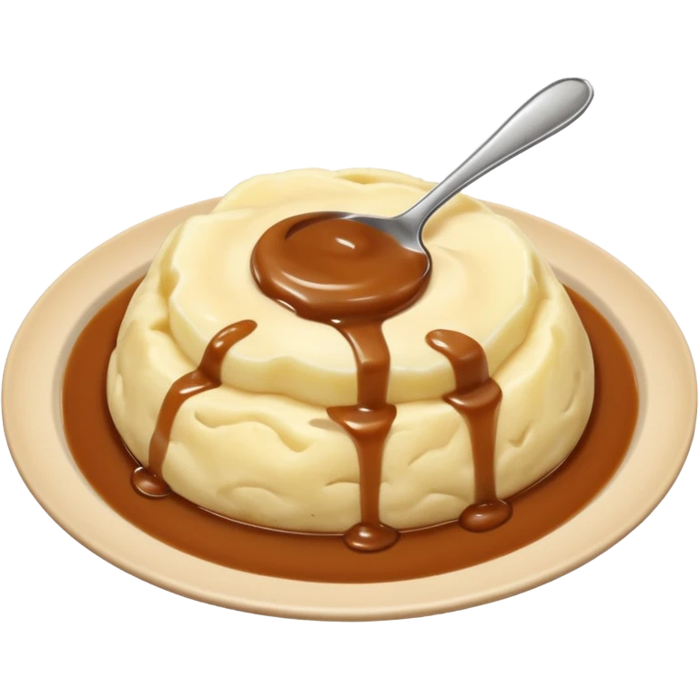 Mashed potatoes with gravy  emoji