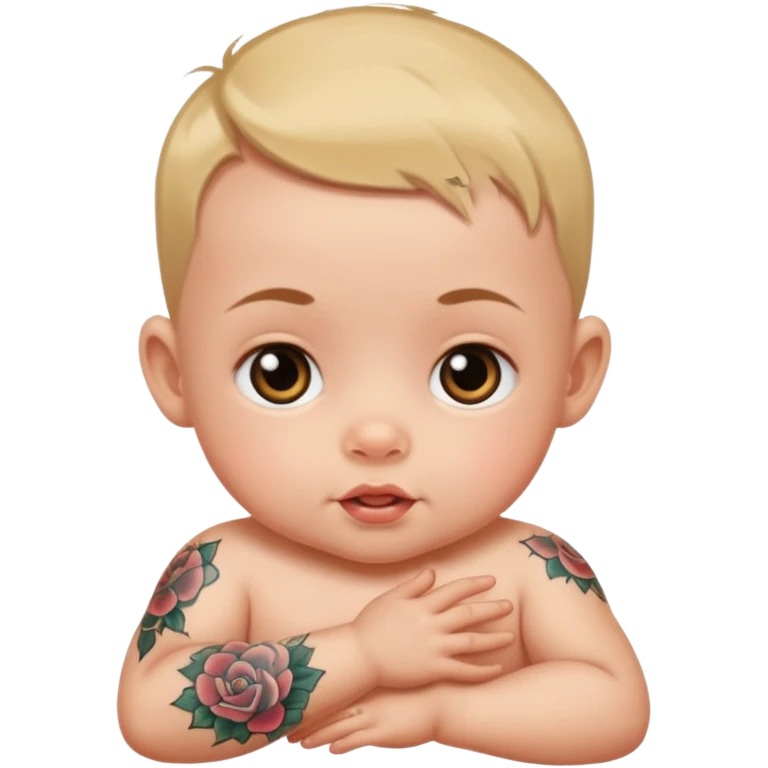 baby with tattoo emoji