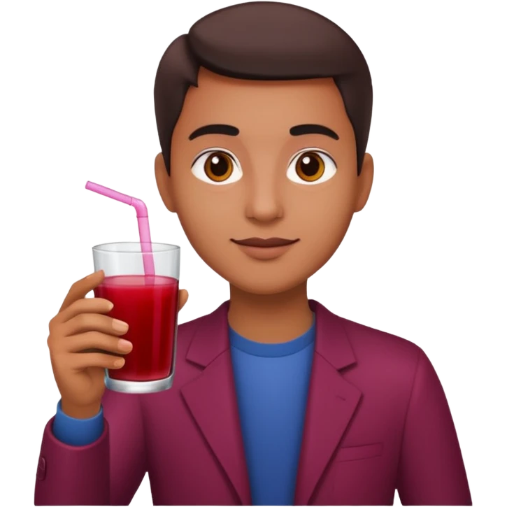 juice red,forest fruits, person, emoji