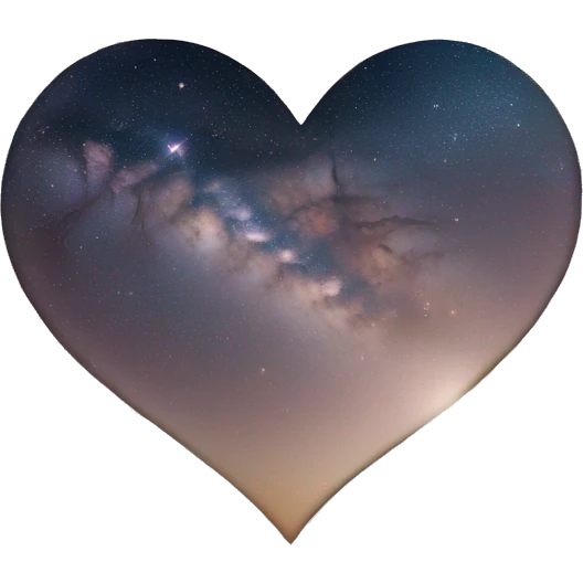heart shape milky way emoji