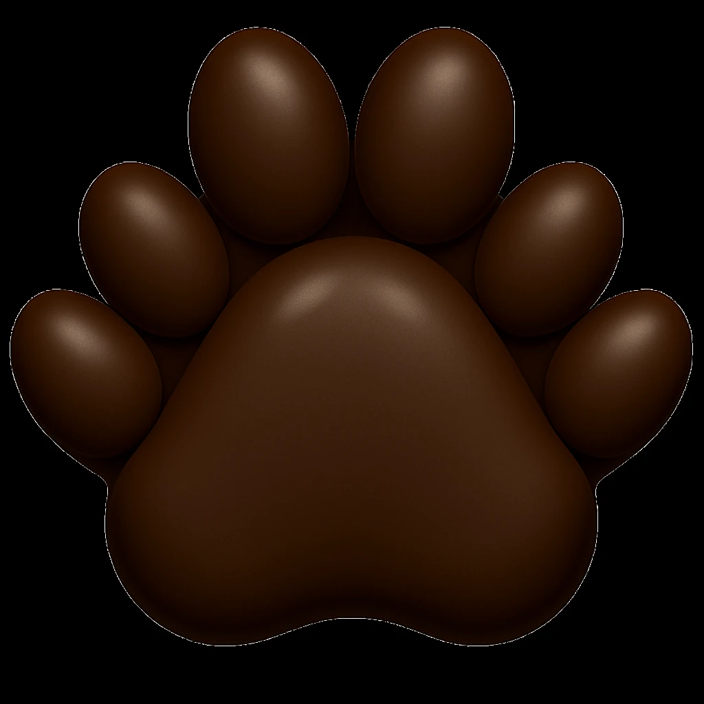 Make the paw print dark brown in apple style emojis emoji