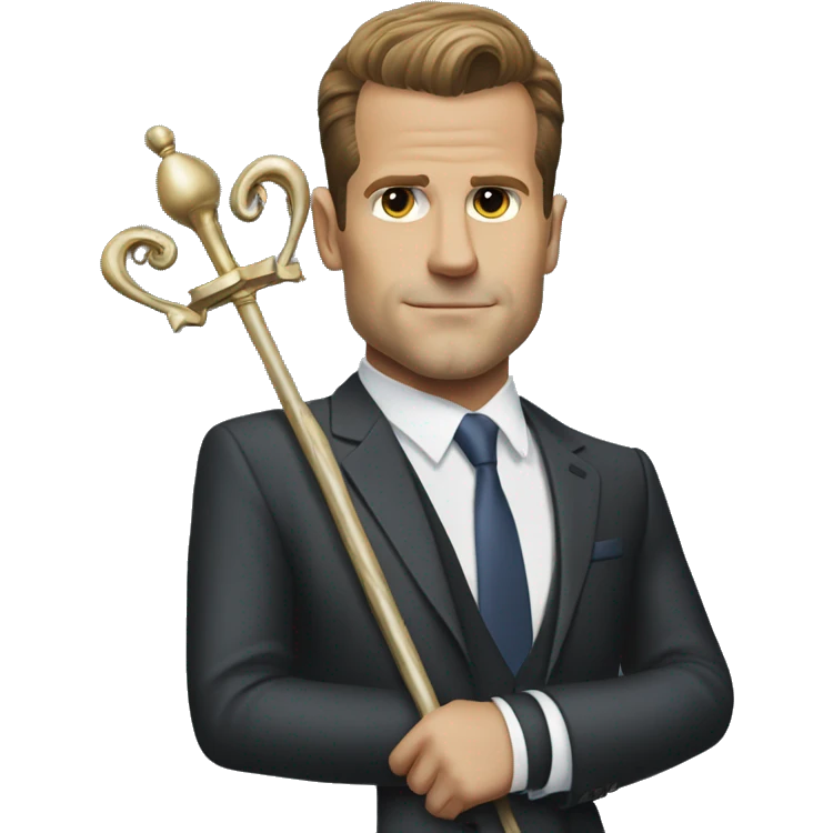harvey specter from suits with scepter  emoji