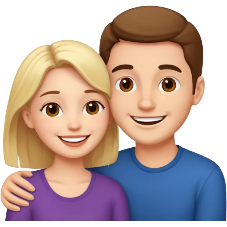 couple in love talking emoji