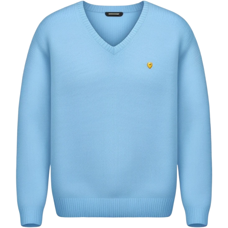 light blue V-neck sweater emoji