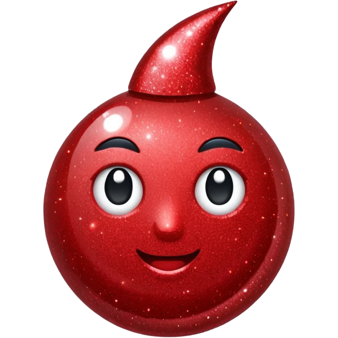 red glitter X emoji