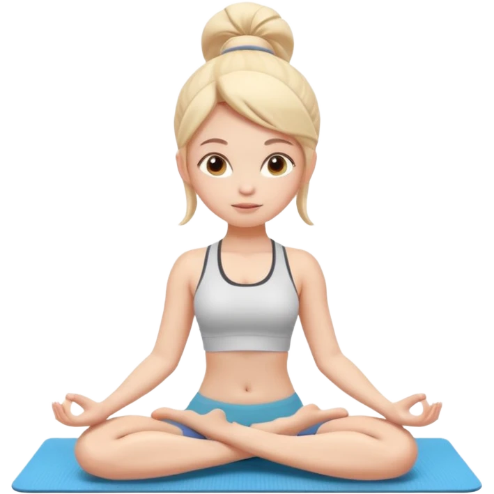 cute yoga coach character, calm expression, yoga mat, simple sporty outfit, 3D cartoon, mobile game icon style, clean background, no text, no watermark
 emoji