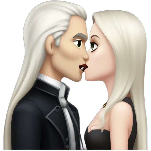 Vampire kissing girl emoji