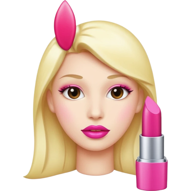 Pink lipstick emoji