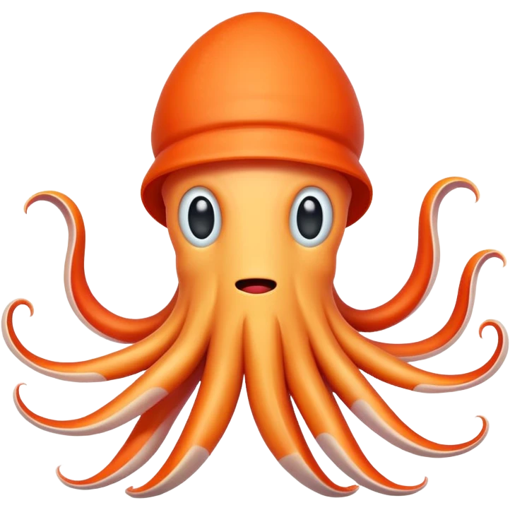 Confused squid that also has a smiley face emoji