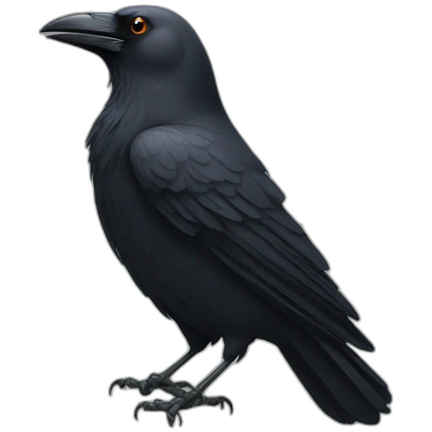 Crow with branch in its beak  emoji