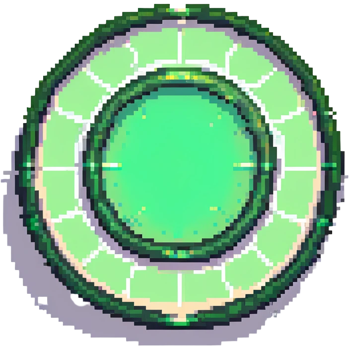 online icon, glowing green circle emoji