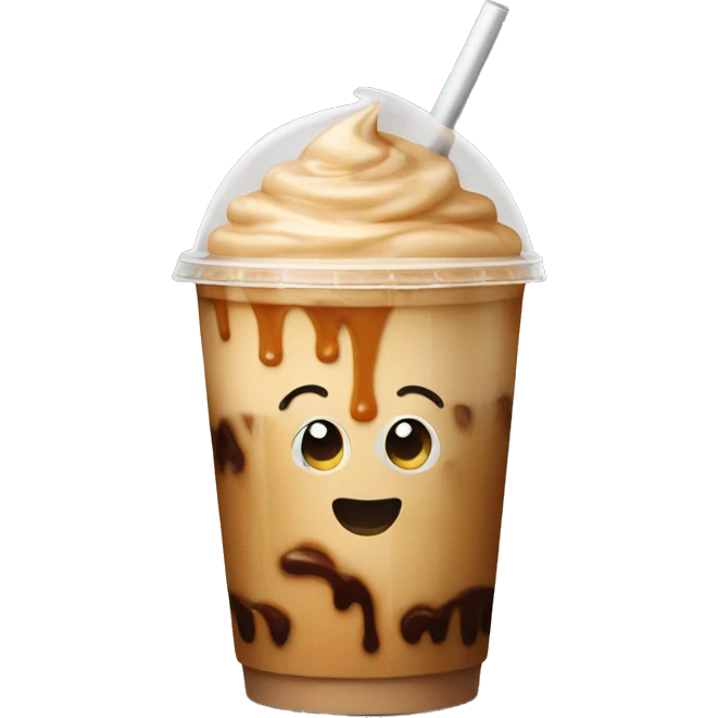 caramel iced coffee emoji