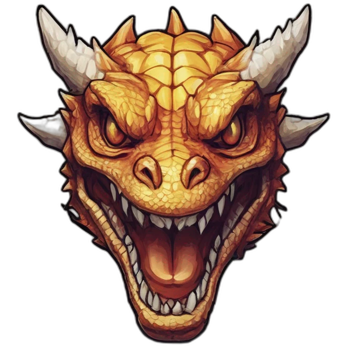 Three head dragon smile emoji