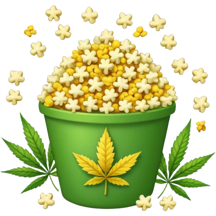 Popcorn and weed emoji