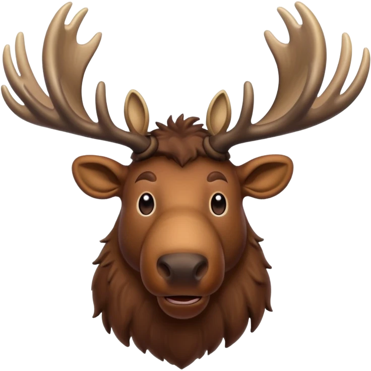 largest of the deer, moose emoji