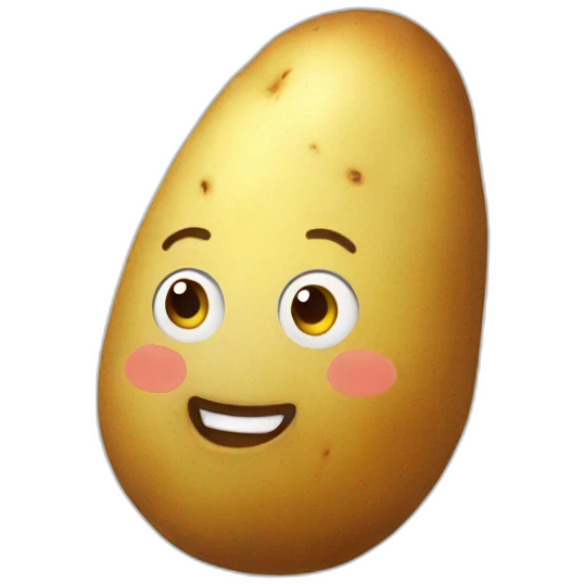 Fun potato emoji