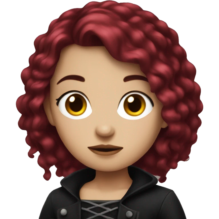 burgundy-haired gothic girl  emoji