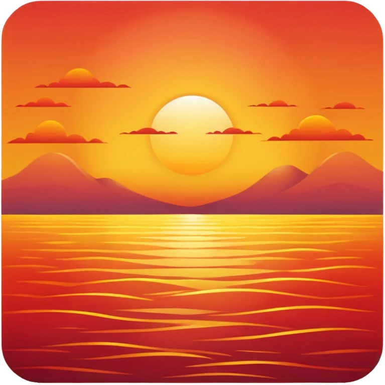 ocean sunset horizon emoji
