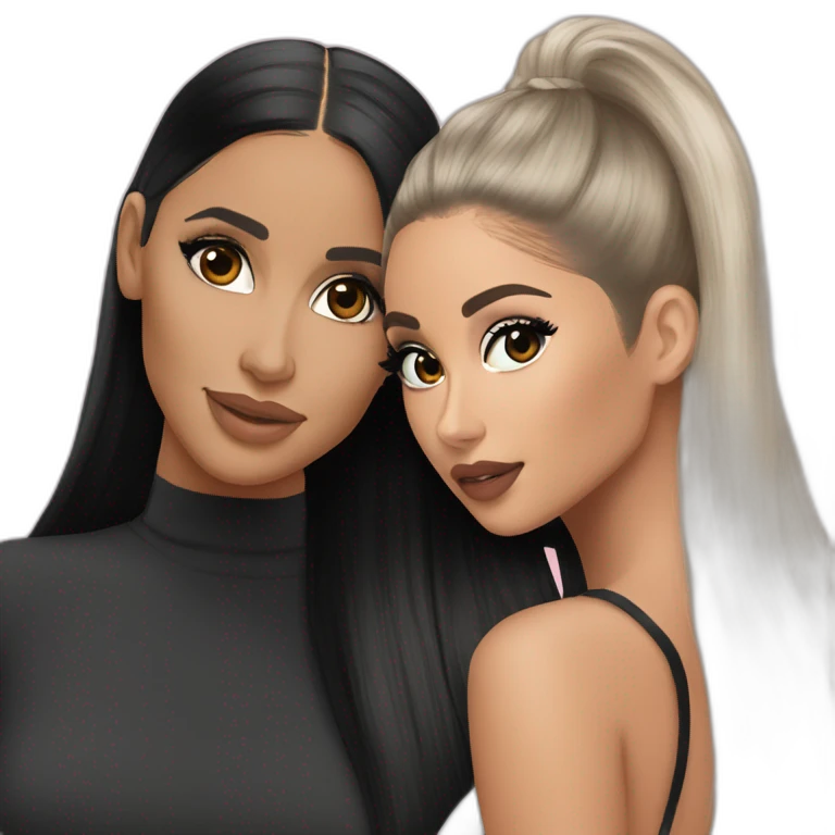 Ariana grande and kim k emoji