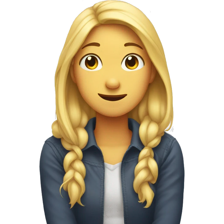 Girl jokingly grabbing her neck  emoji