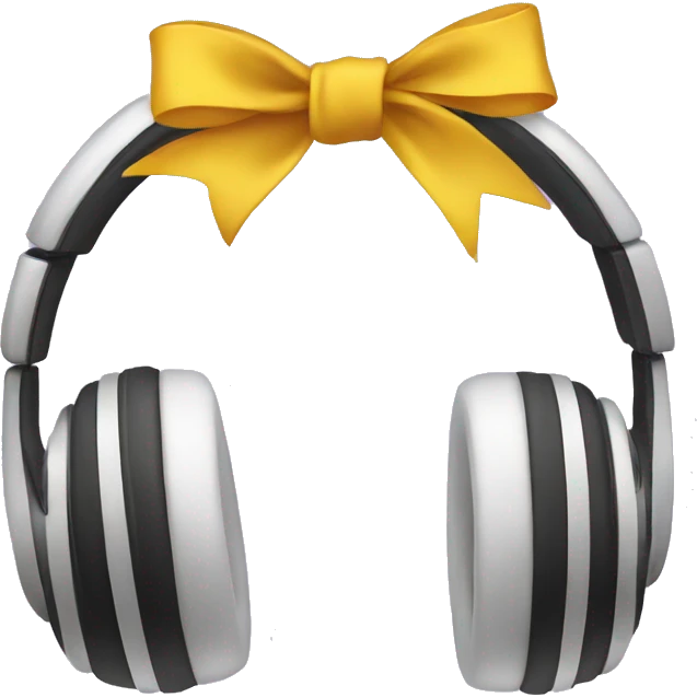 Headphones with bows  emoji