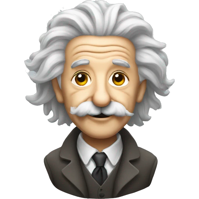 Albert Einstein with long beard emoji