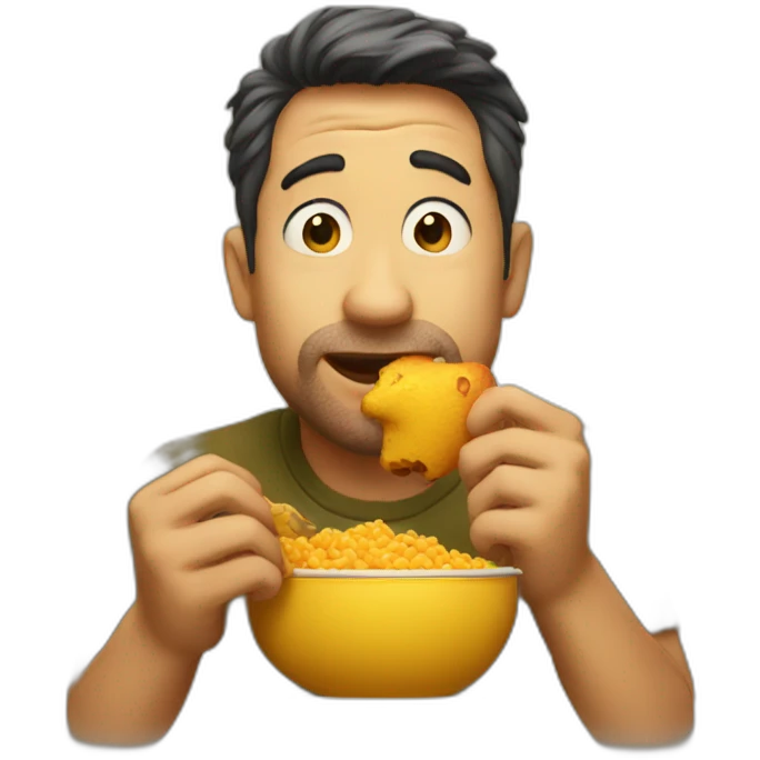Man eating pooh emoji
