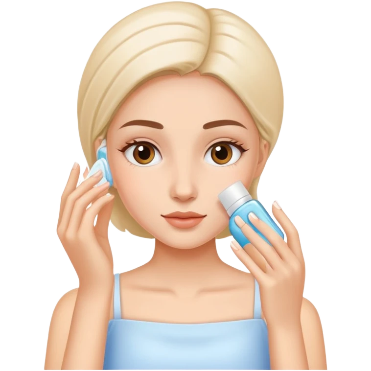 Girl doing skin care  emoji
